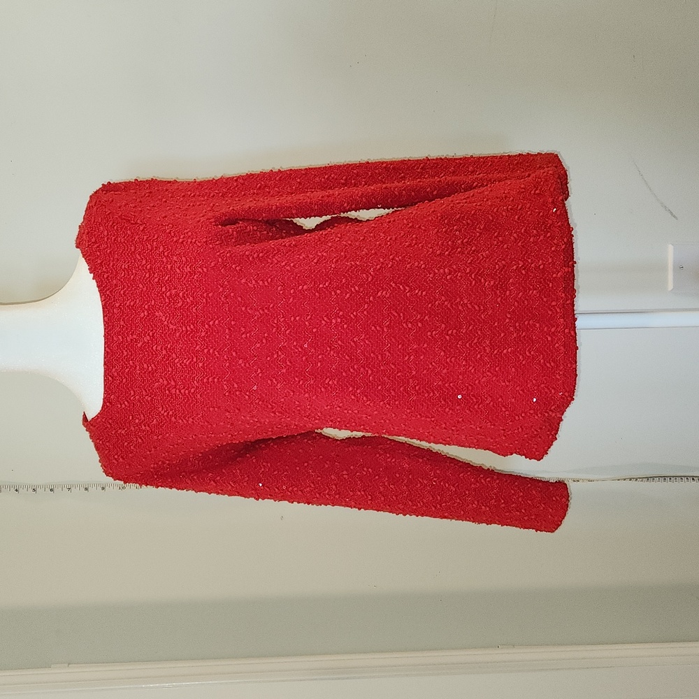Jennifer Lopez~  JLO Red Sparkly Sweater